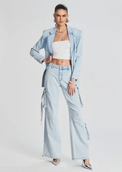 Retrofete Beckett Denim Blazer Skylight Flash Sale