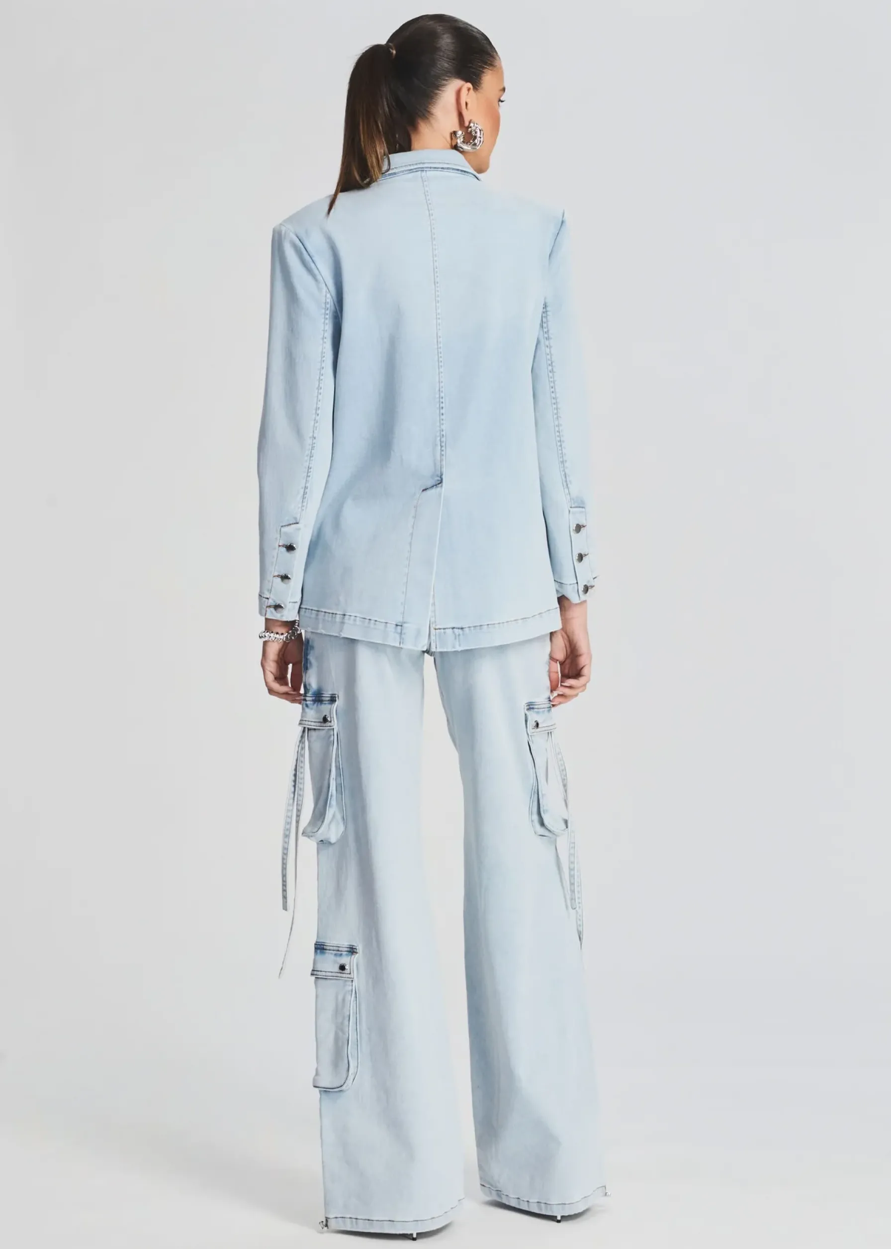Retrofete Beckett Denim Blazer Skylight Online