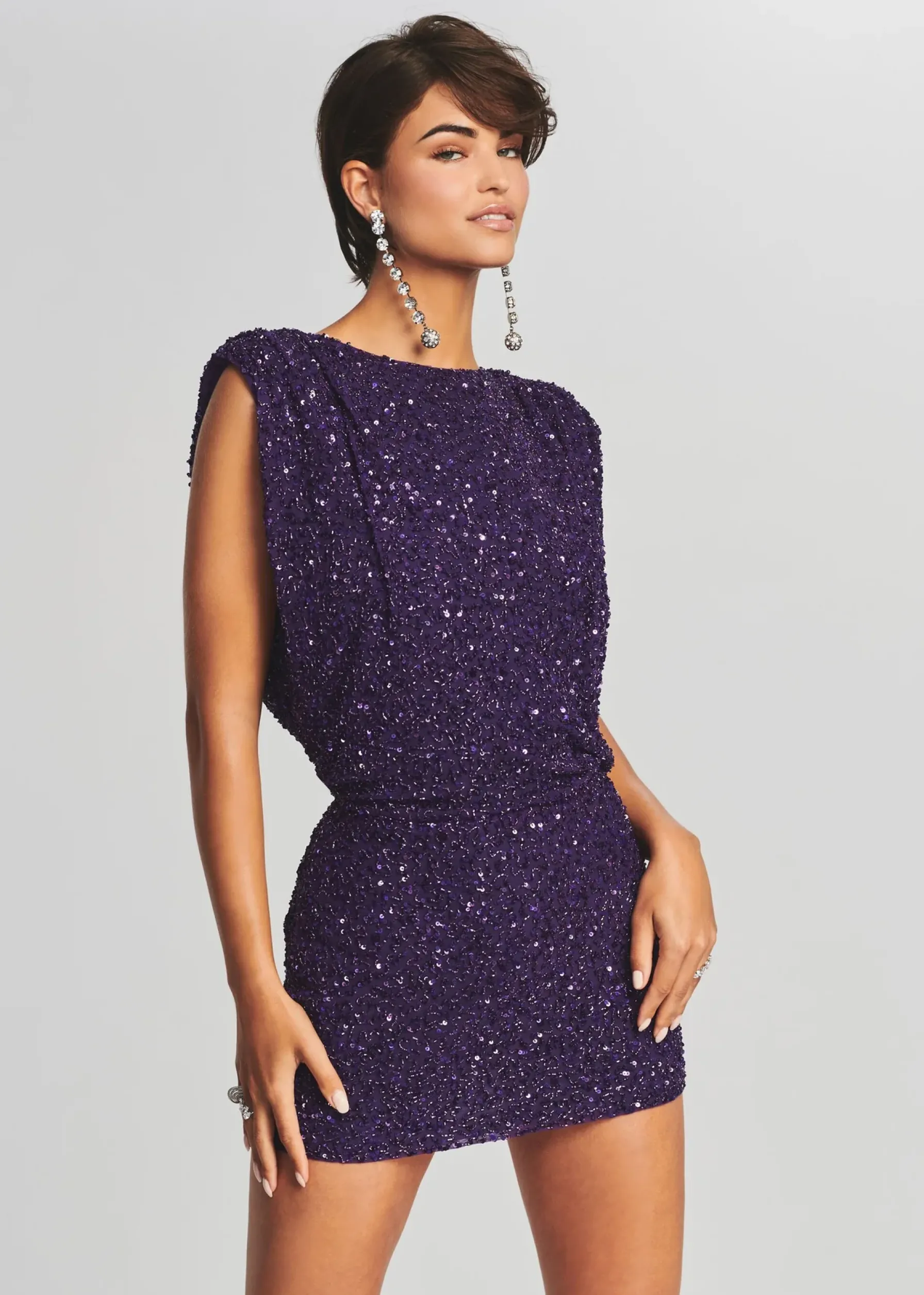 Retrofete Berline Sequin Dress Royal Purple Fashion