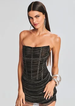 Retrofete Bianca Embellished Dress Black/Silver Online