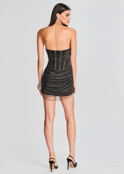Retrofete Bianca Embellished Dress Black/Silver Cheap