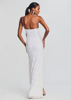 Retrofete Blair Sequin Dress Silver/White Flash Sale