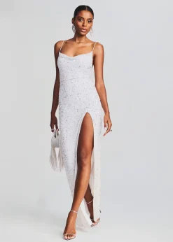 Retrofete Blair Sequin Dress Silver/White Best Sale