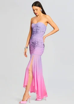 Retrofete Blake Long Dress Pink and Purple Shop