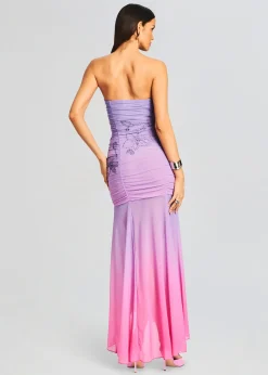 Retrofete Blake Long Dress Pink and Purple Outlet