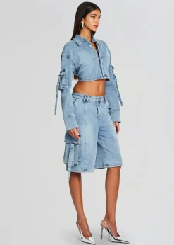 Retrofete Blu Cargo Top Vintage Celeste Best