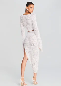 Retrofete Brasília Crochet Pareo Skirt White Discount