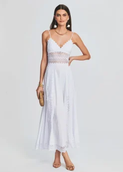 Retrofete Brenda Long Dress White Hot