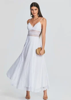 Retrofete Brenda Long Dress White Hot