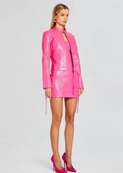 Retrofete Brynn Leather Jacket Paradise Pink Clearance