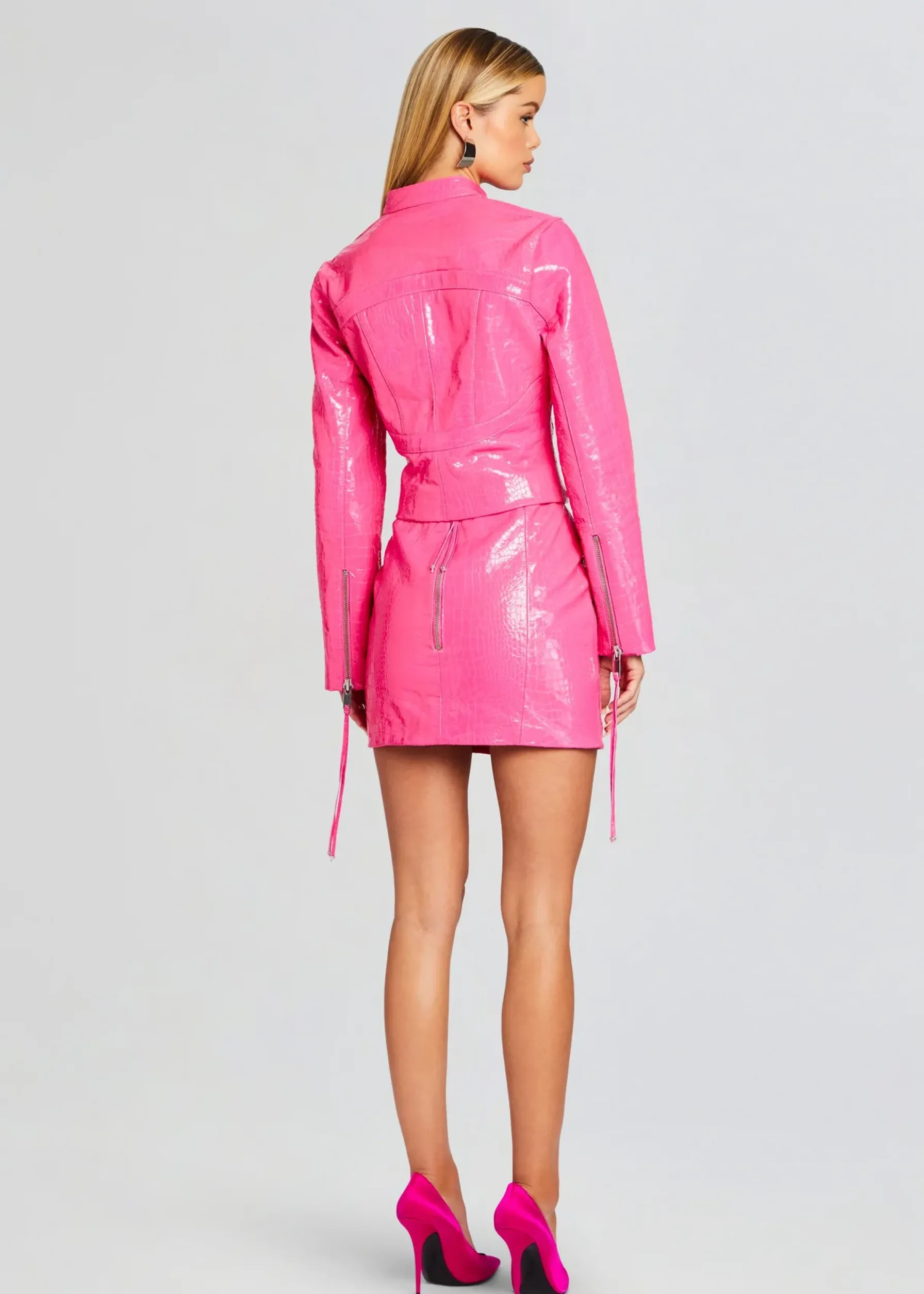 Retrofete Brynn Leather Jacket Paradise Pink Clearance