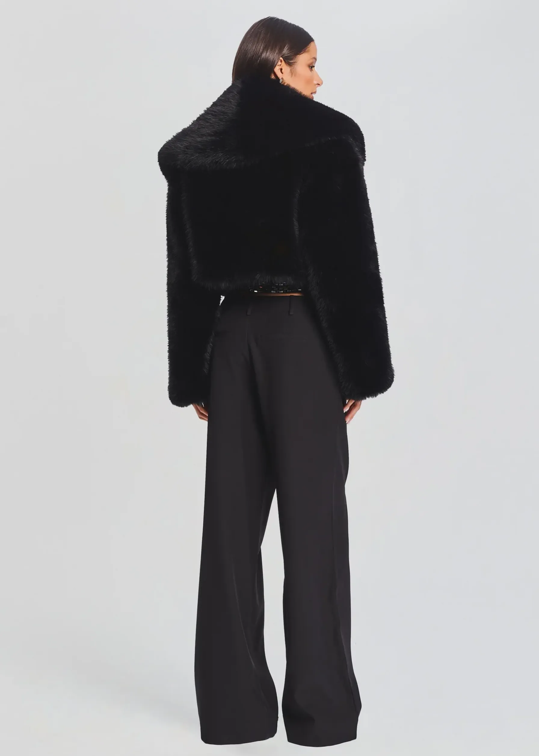 Retrofete Cadence Faux Fur Coat Black Flash Sale