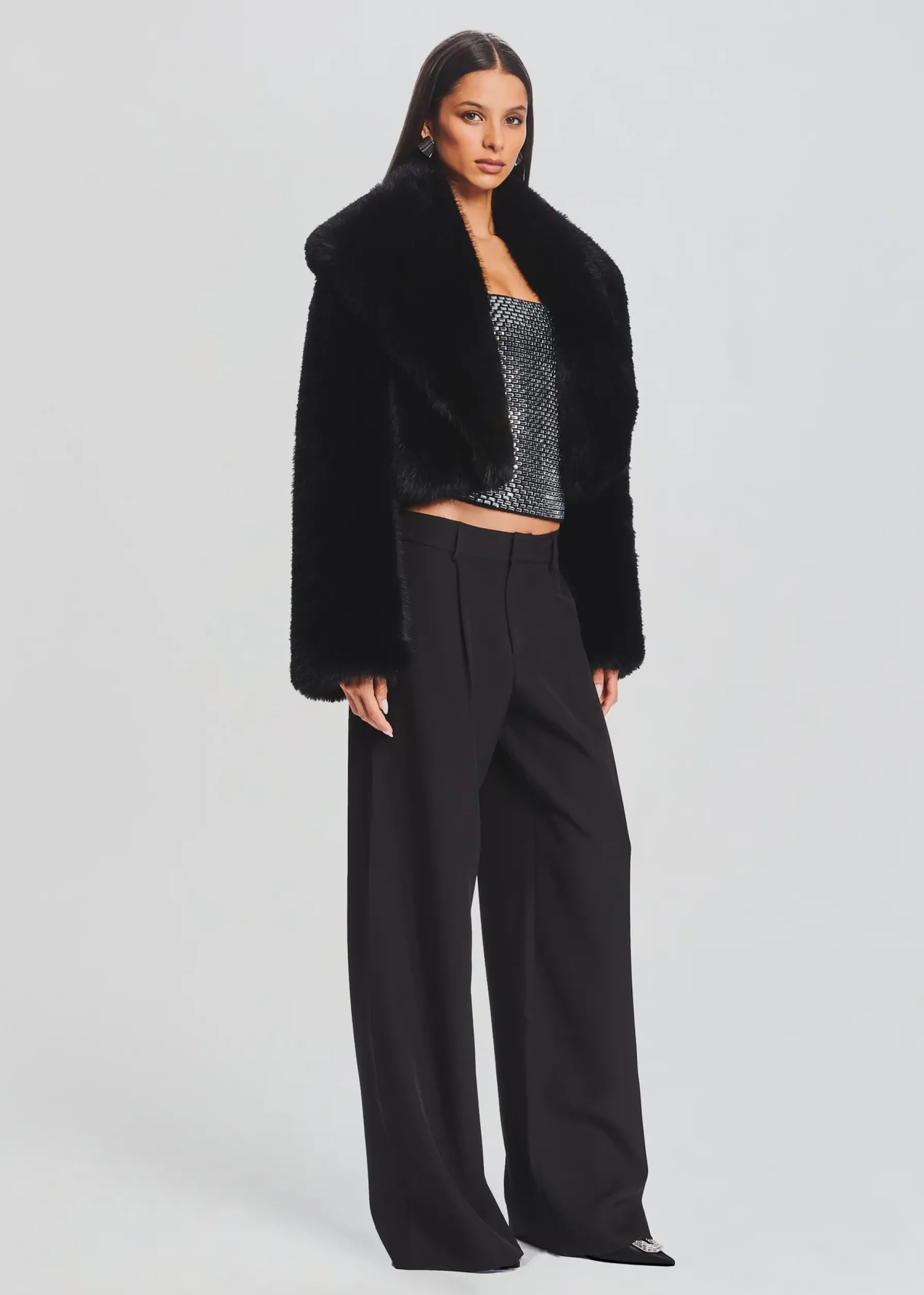 Retrofete Cadence Faux Fur Coat Black Online