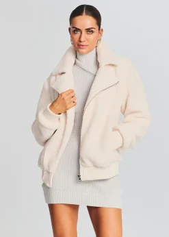 Retrofete Caleb Teddy Jacket Cream Fashion