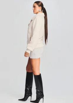 Retrofete Caleb Teddy Jacket Cream Flash Sale