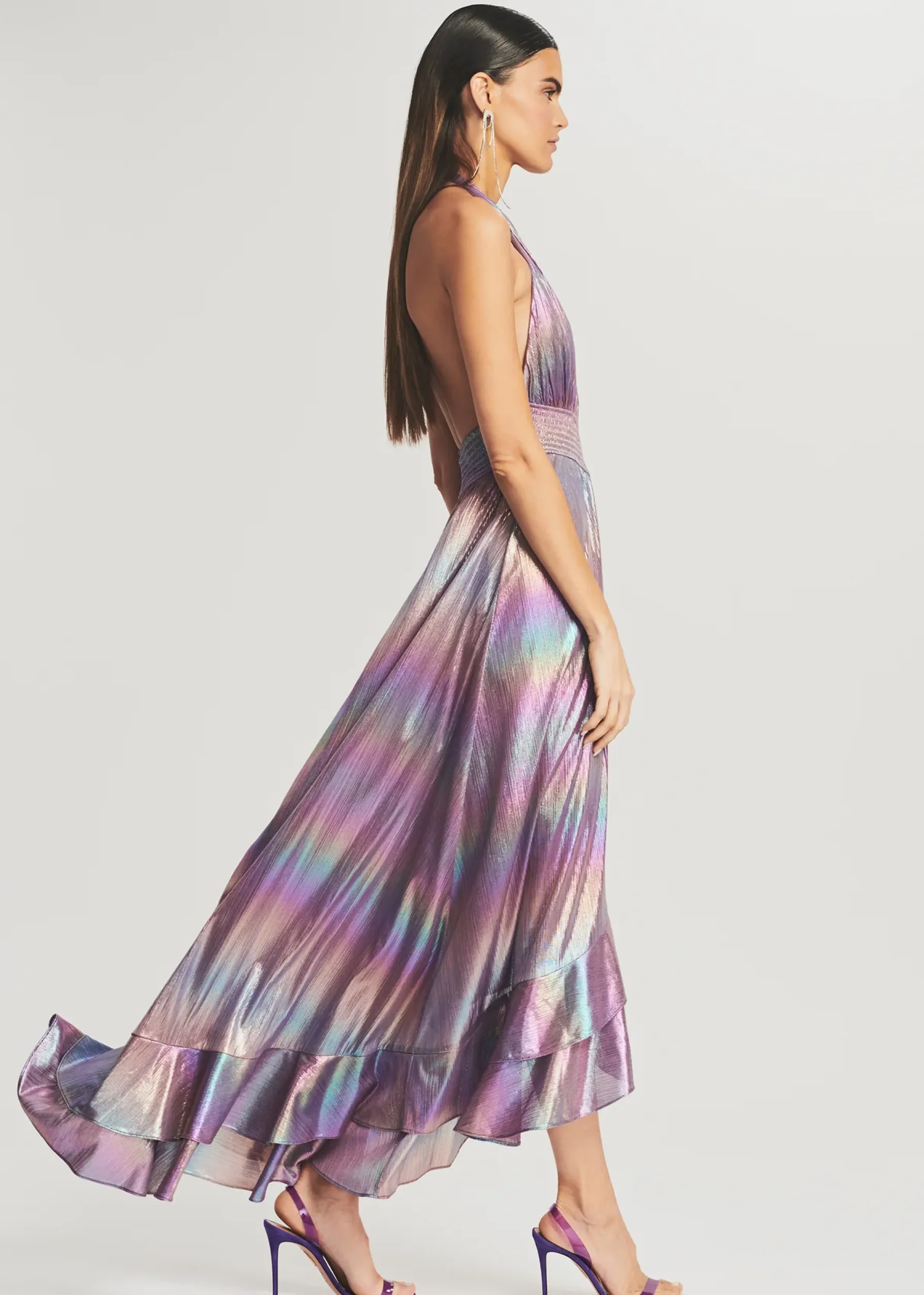 Retrofete Calico Dress Lilac Aurora Sale