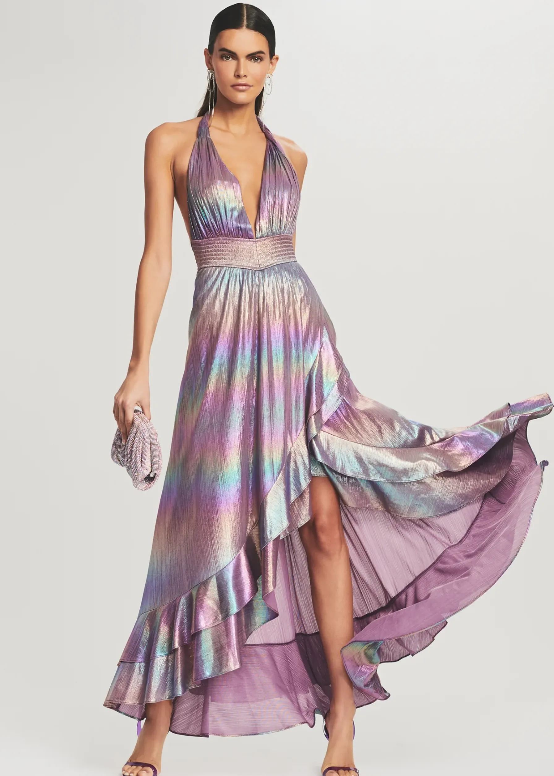 Retrofete Calico Dress Lilac Aurora Clearance