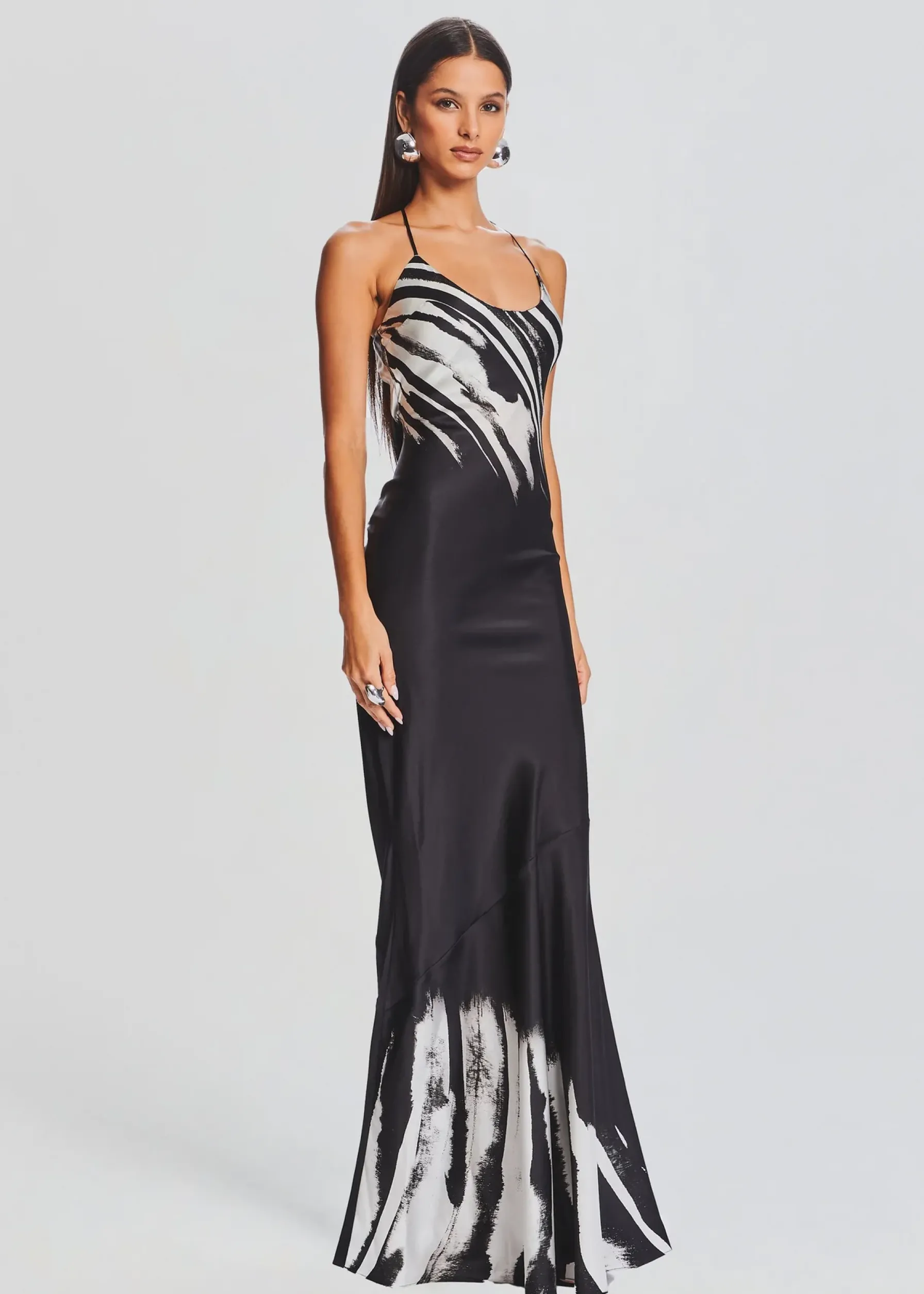 Retrofete Cami Silk Dress Zebra Ink Ombre Cheap