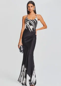 Retrofete Cami Silk Dress Zebra Ink Ombre Shop