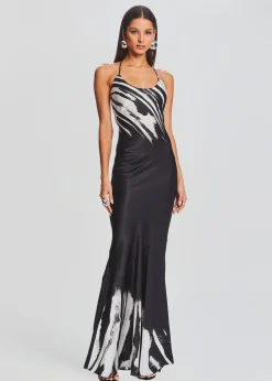 Retrofete Cami Silk Dress Zebra Ink Ombre Shop