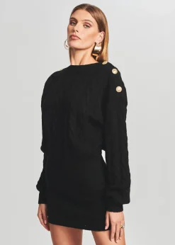 Retrofete Cara Sweater Dress Black Store