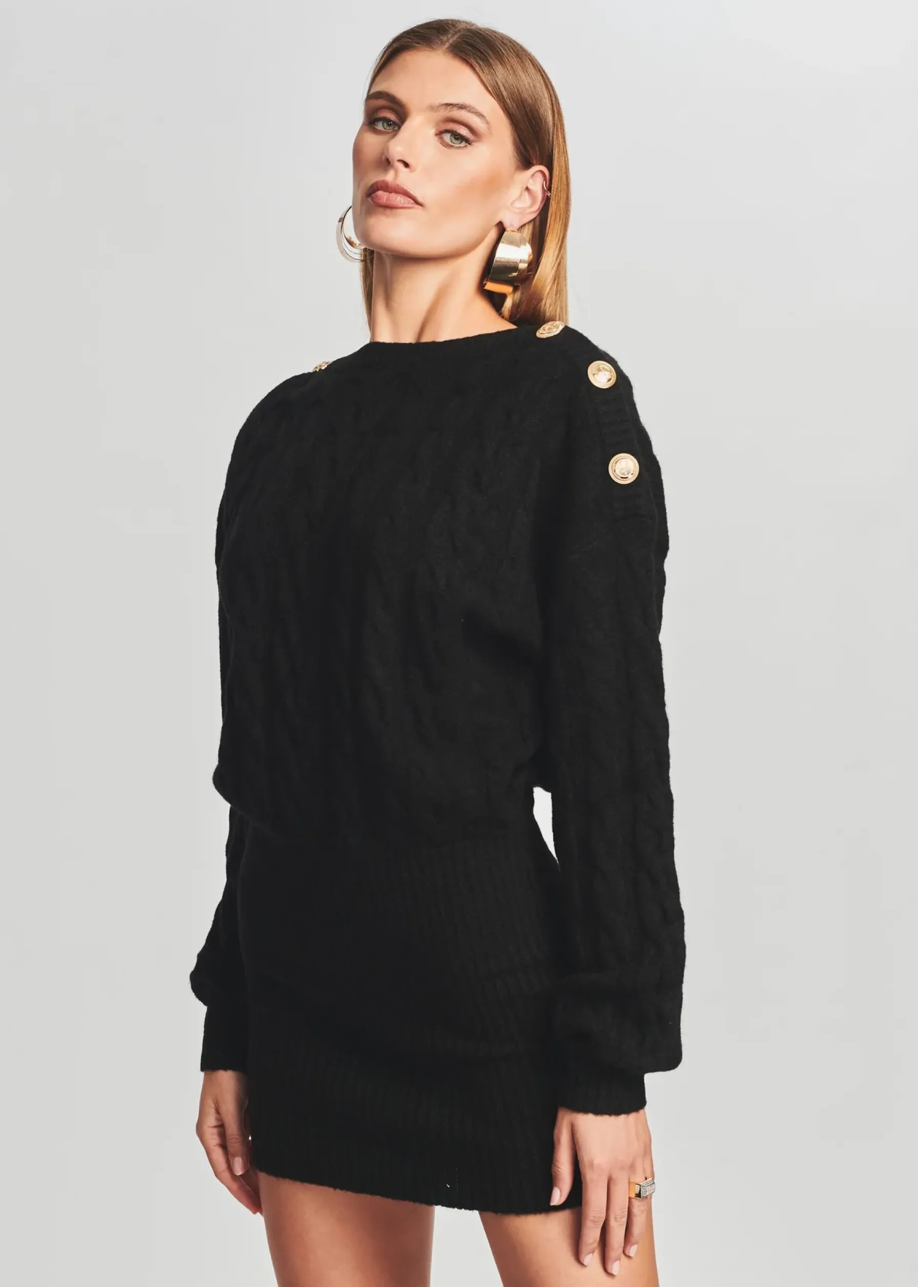 Retrofete Cara Sweater Dress Black Store