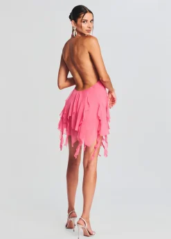 Retrofete Caspian Silk Chiffon Dress Sakura Best