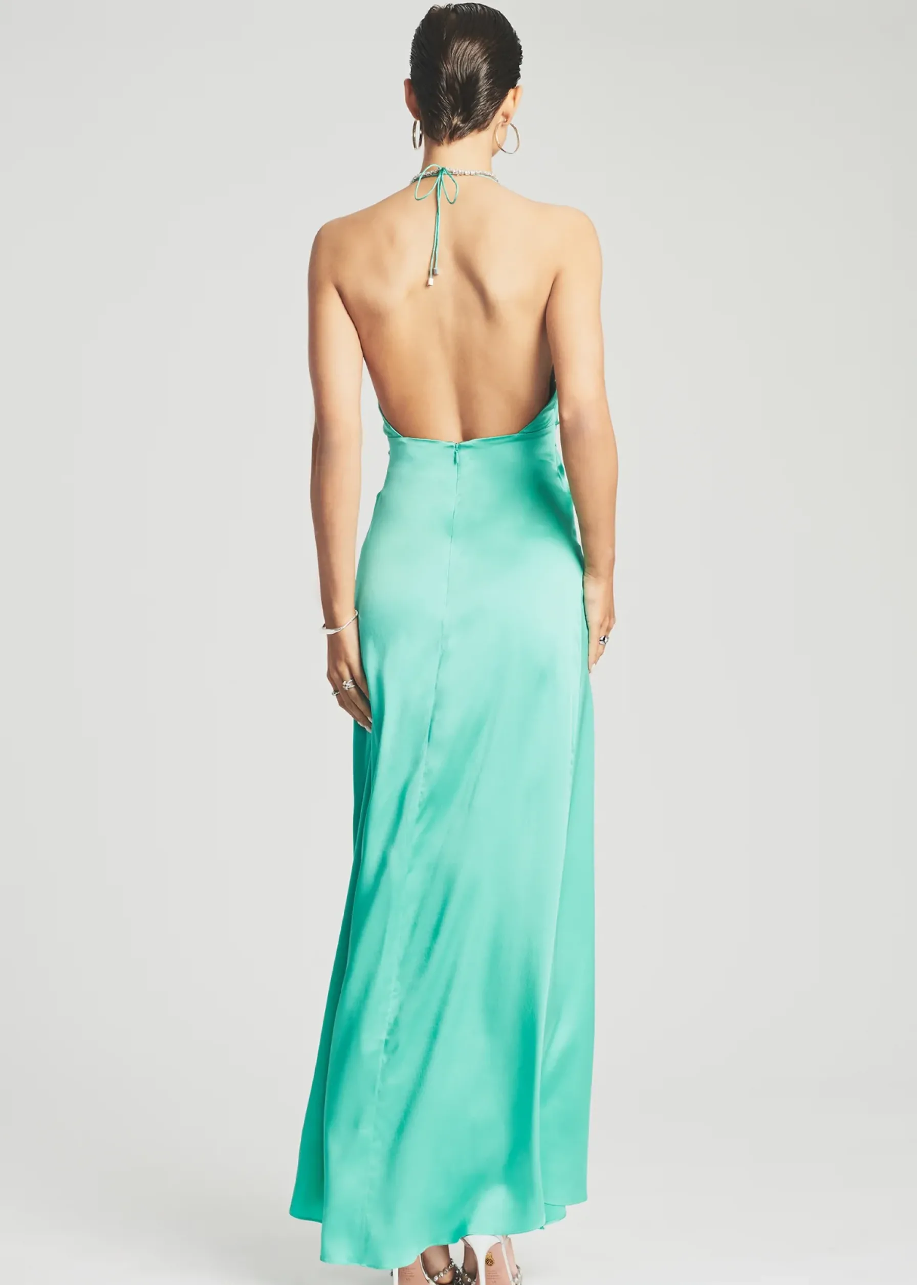 Retrofete Ceres Silk Dress Turquoise Discount