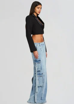 Retrofete Cerise Cargo Denim Skirt Vintage Celeste Best Sale