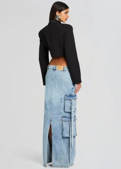 Retrofete Cerise Cargo Denim Skirt Vintage Celeste Store