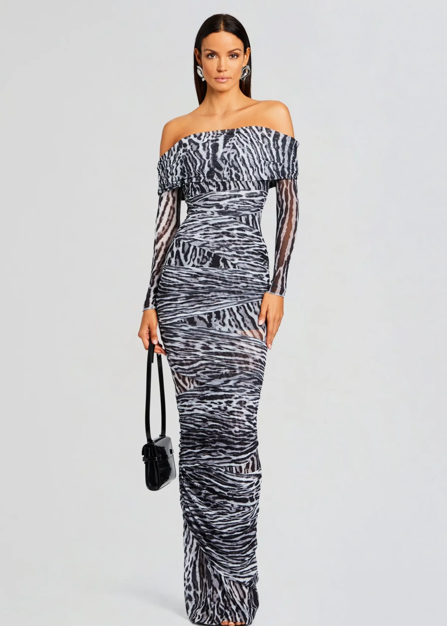 Retrofete Chanda Gown Grey Ocelot Fashion