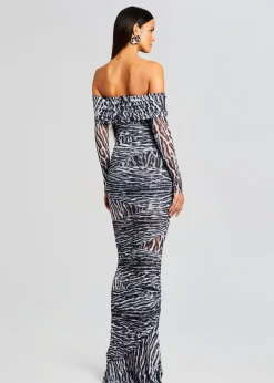 Retrofete Chanda Gown Grey Ocelot Best Sale