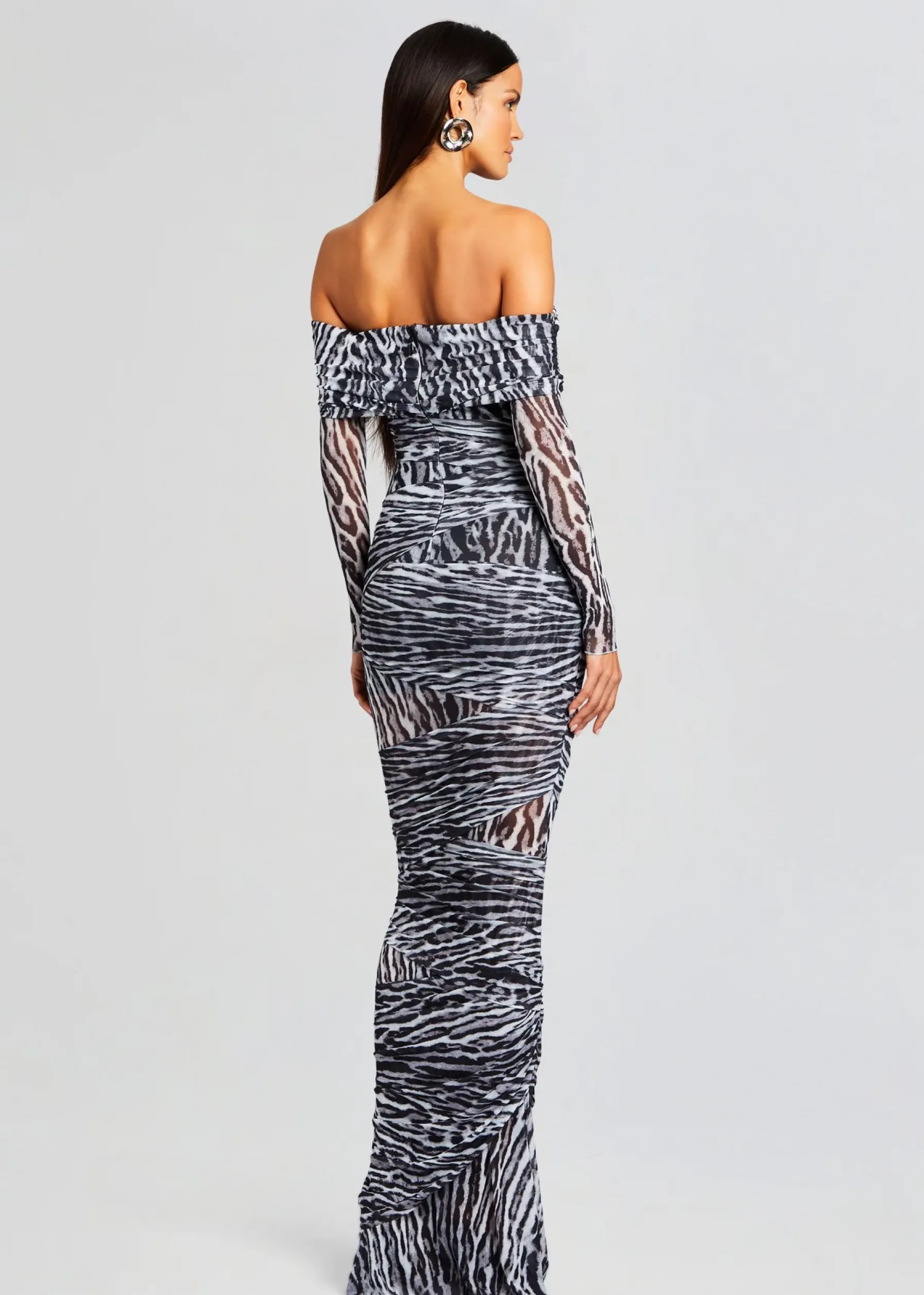 Retrofete Chanda Gown Grey Ocelot Online
