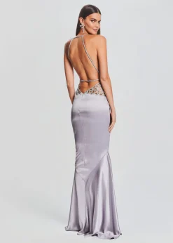 Retrofete Chantelle Dress Mink Grey Best