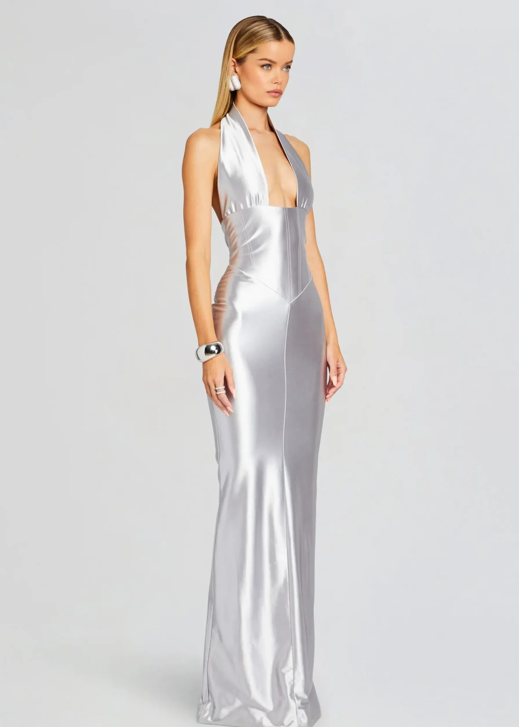 Retrofete Charity Dress Silver Clearance