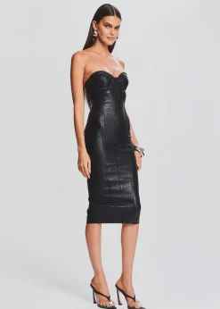 Retrofete Charlize Coated Knit Dress Coated Black Sale