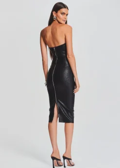 Retrofete Charlize Coated Knit Dress Coated Black Sale