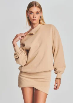 Retrofete Charlotte Terry Sweatshirt Dress Hummus Hot