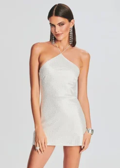 Retrofete Charmaine Dress White/Silver Cheap