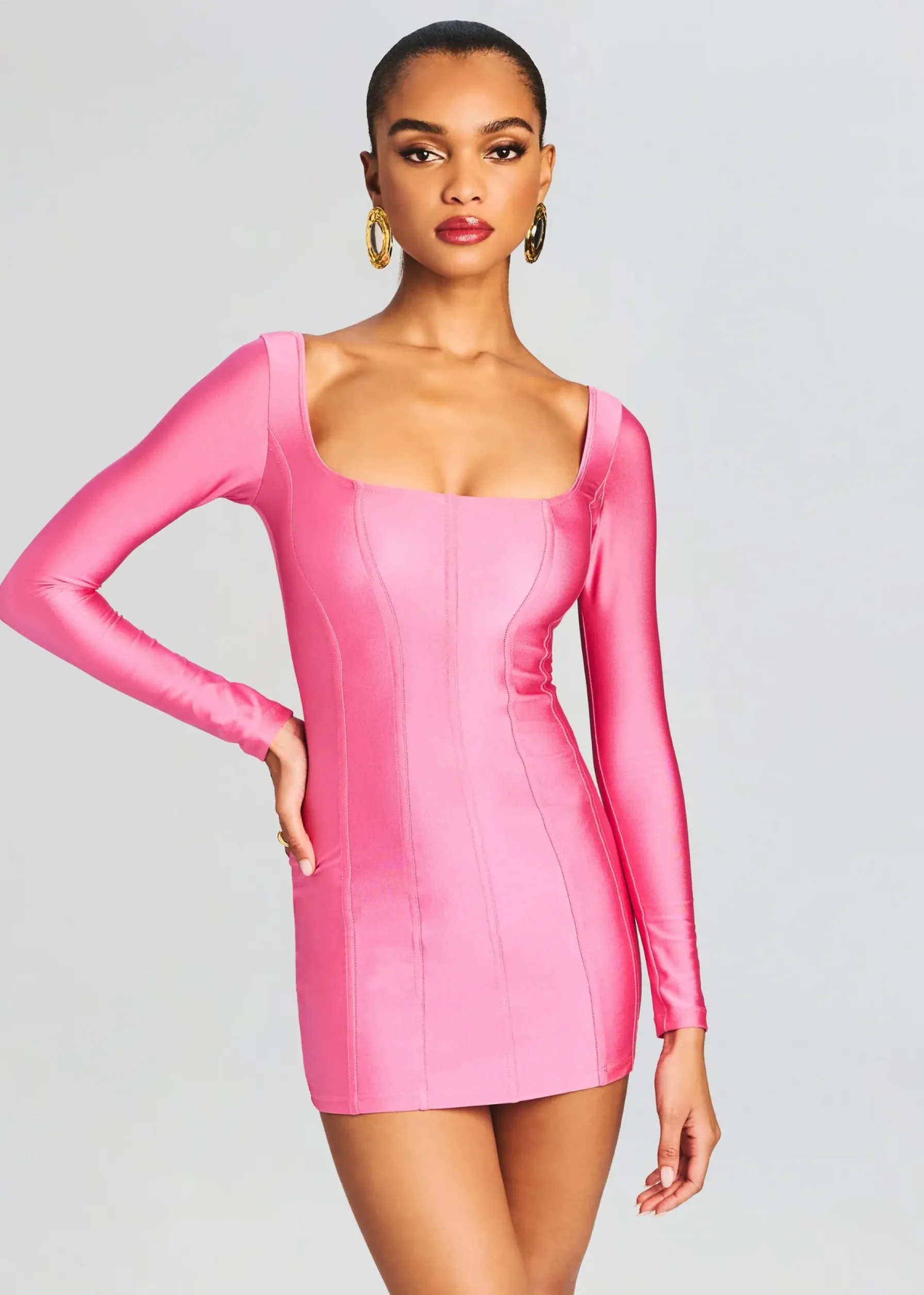 Retrofete Chiara Lycra Mini Dress Rose Blossom Shop