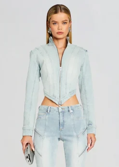 Retrofete Chrissy Denim Jacket Skylight Sale