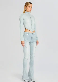 Retrofete Chrissy Denim Jacket Skylight Sale