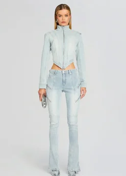 Retrofete Chrissy Denim Jacket Skylight Sale