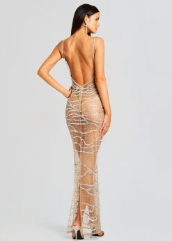 Retrofete Citrine Embellished Dress Tannin/Silver Cheap