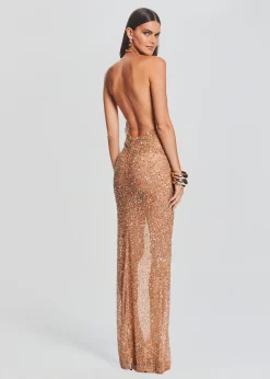 Retrofete Clarisse Sequin Dress Champagne Clearance