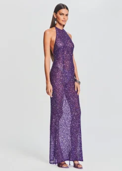 Retrofete Clarisse Sequin Dress Amethyst Clearance
