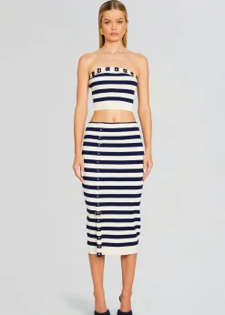 Retrofete Cleat Knit Skirt Cream/ Navy Sale
