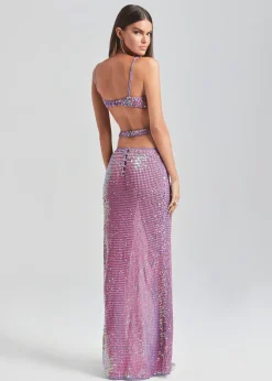 Retrofete Coco Crochet Dress Iridescent Lilac/Pink Hot