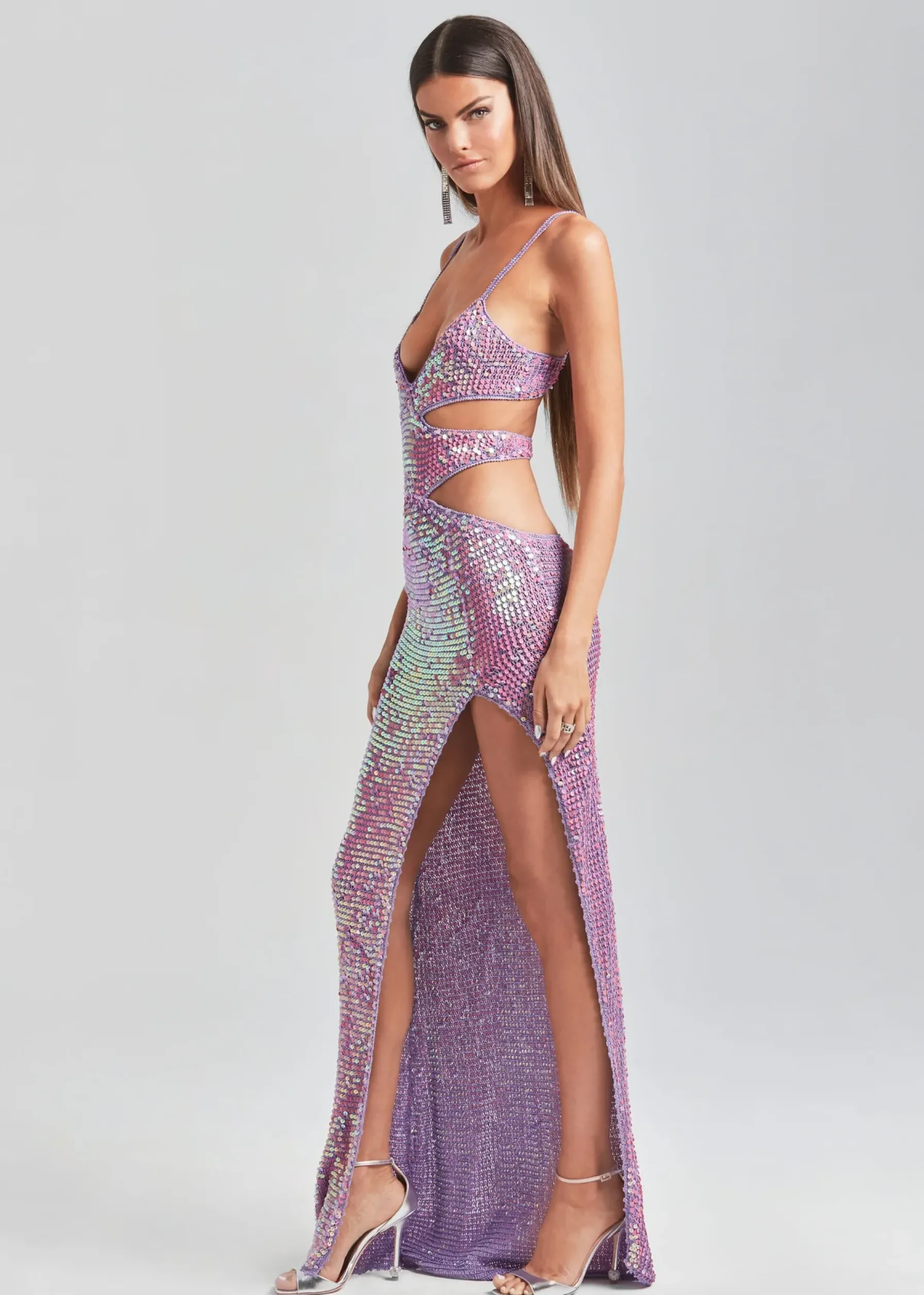 Retrofete Coco Crochet Dress Iridescent Lilac/Pink Hot