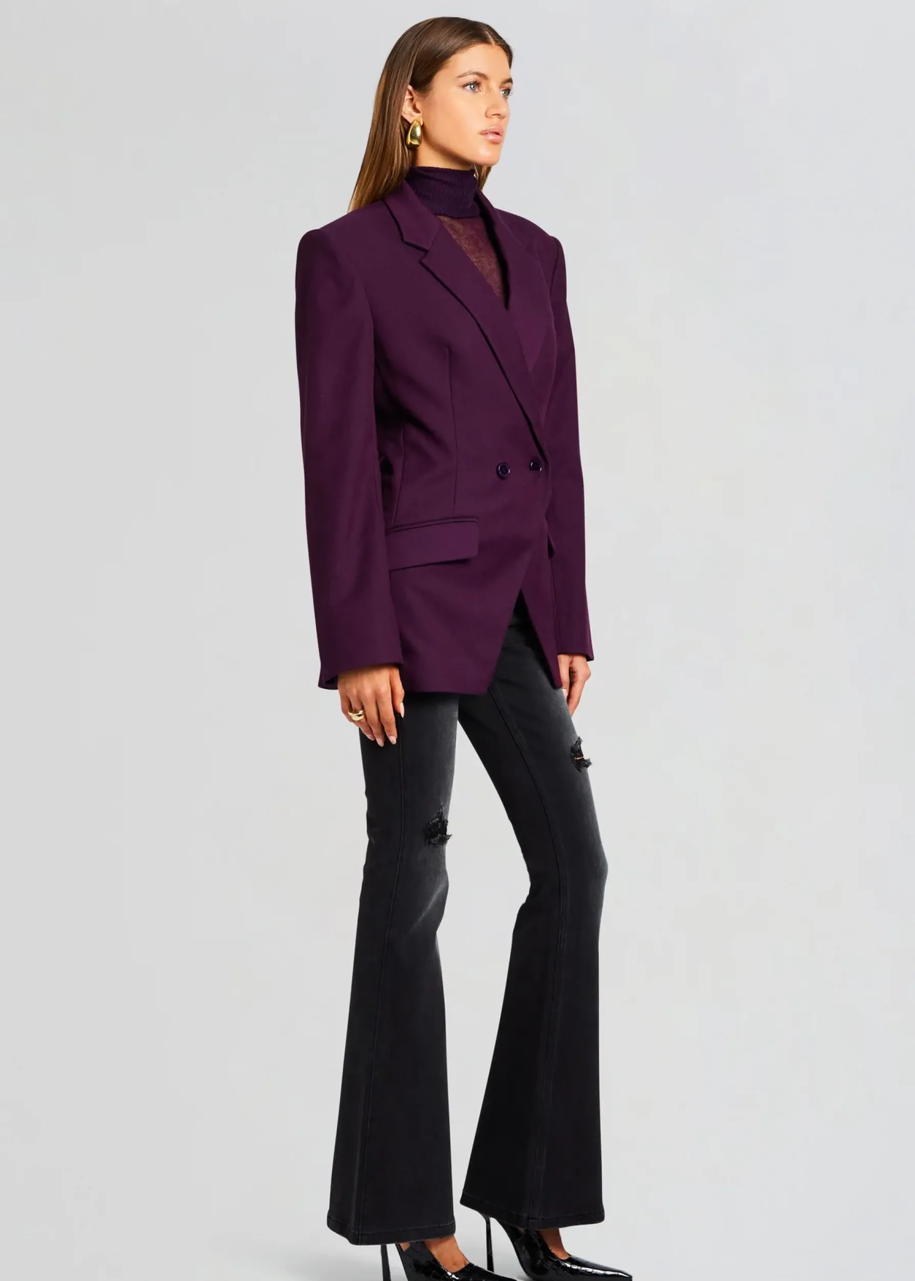 Retrofete Cosmo Blazer Eggplant Best Sale